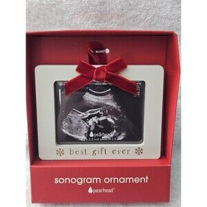 Pearhead Best Gift Ever Baby Sonogram Christmas Ornament Pregnancy Announcement